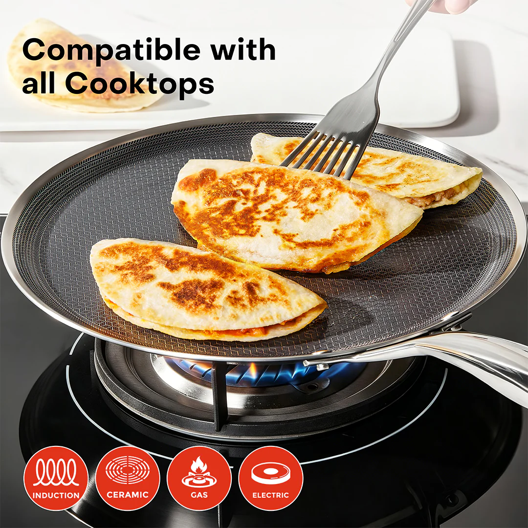 Eterna Tri-Ply 31cm Griddle Pan (Tawa) - Image 3